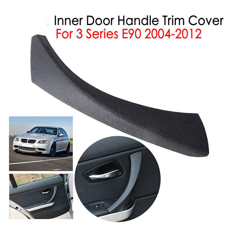 Black Left Outer Door Handle Pull Trim Cover For BMW E90 E91 3 Series 2004-12 UK
