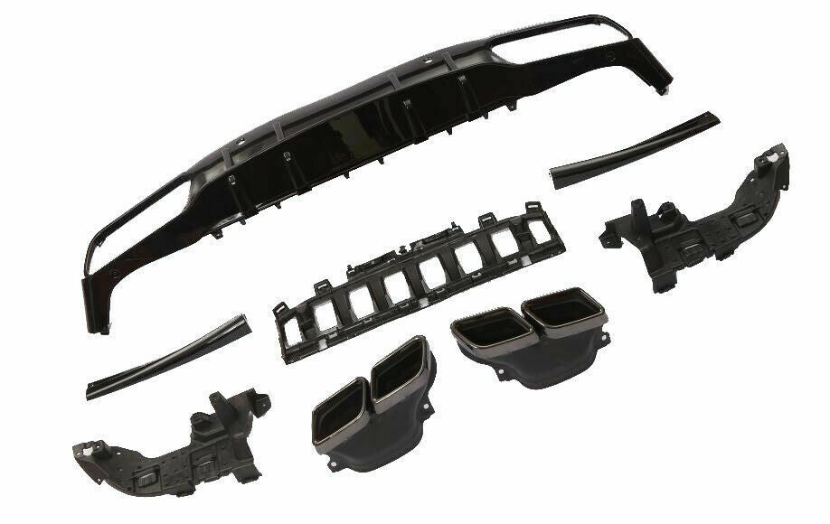 MERCEDES C CLASS A205 C205 COUPE AMG C63 STYLE REAR DIFFUSER FACELIFT 2019+
