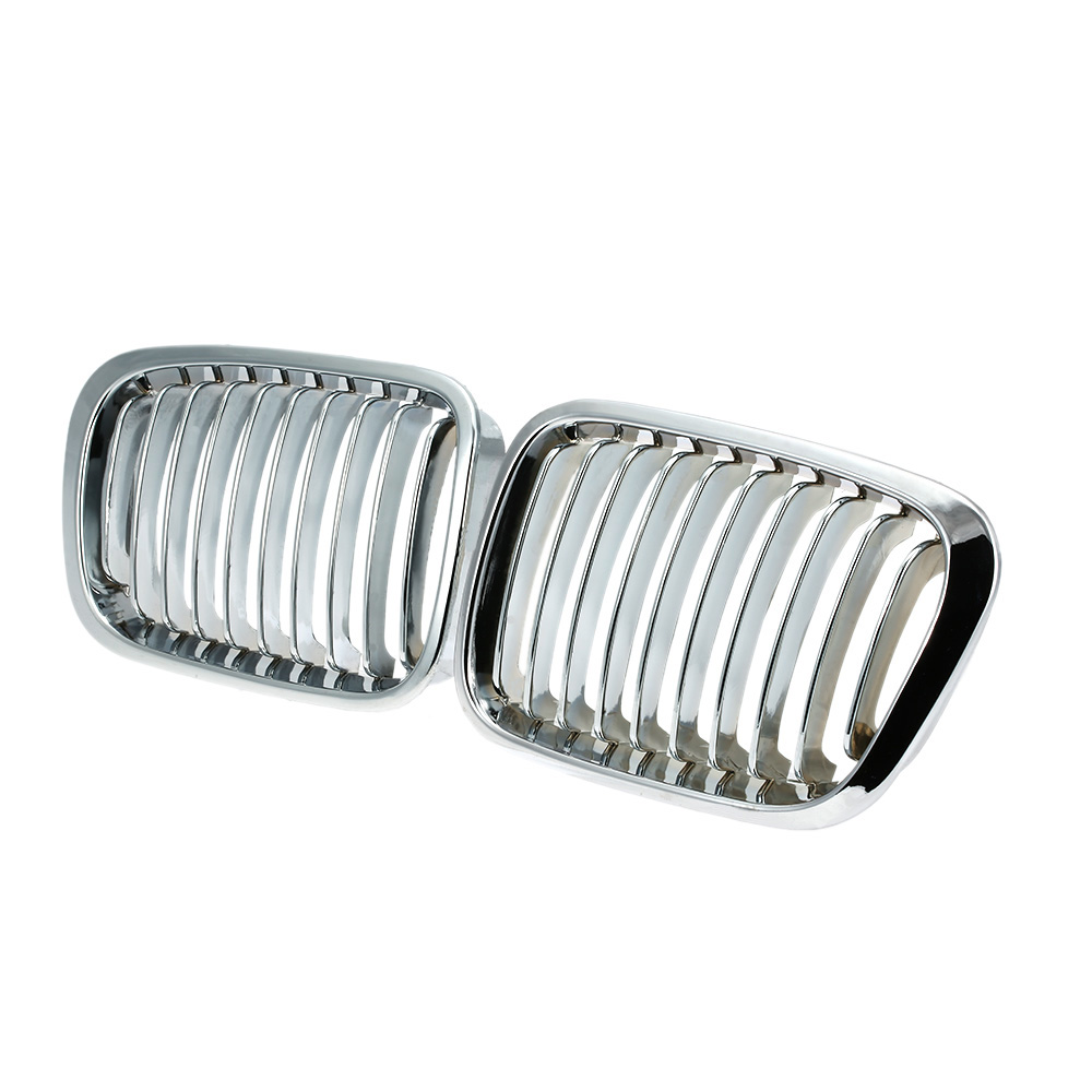 2pcs Chrome Car Grill Grille For BMW E46 4dr 3'Series Pre-facelift Sedan 98-01