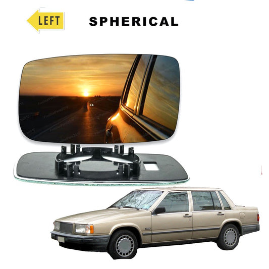 Left passenger side wing mirror glass for Volvo 740 760 1983-1992