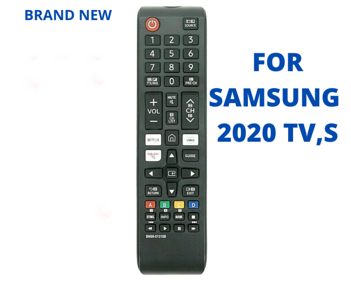 Replacement For Samsung Smart TV Remote Control UE43TU7020KXXU