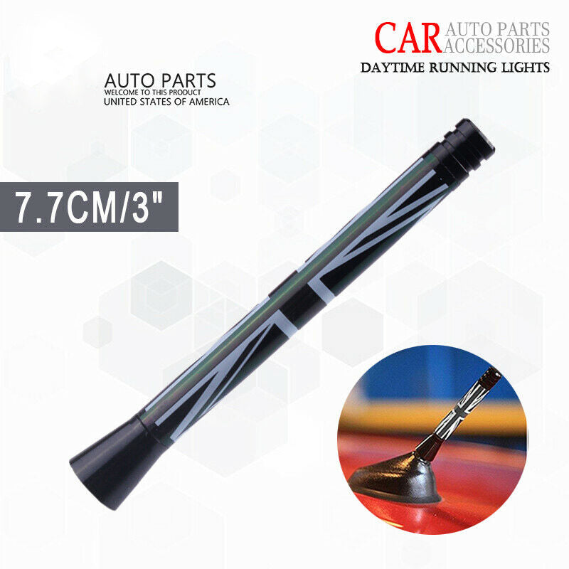 3" Short UK Flag Antenna Sports Short Aerial For BMW Mini Cooper All Models