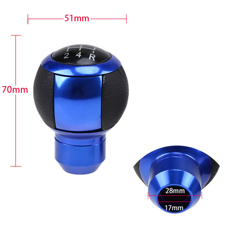 Universal 5 Speed R Shift Knob Manual Gear Stick Shifter Lever Aluminum