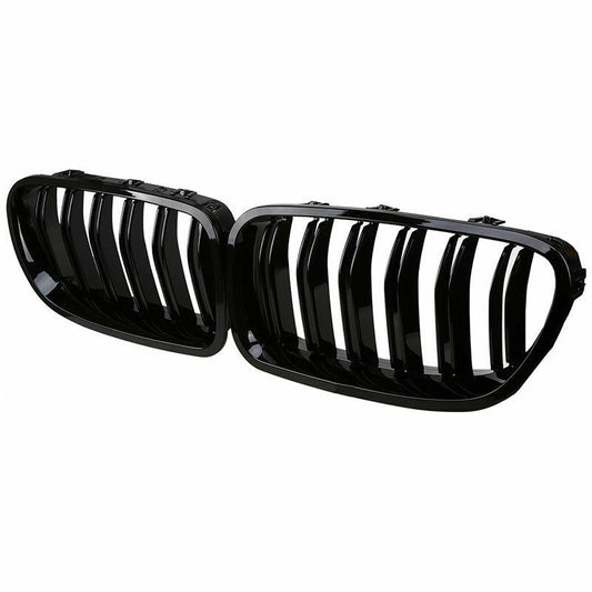 For Bmw M5 Look F10 F11 5 Series Kidney Grille Grill Gloss Black Twin Bar Slat
