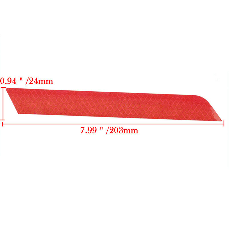 2x Red Reflective Cycling Safety Warning Car Rear Bumper Decal Tape Sticker UK
