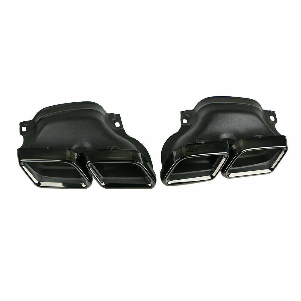 MERCEDES C CLASS W205 C63 LOOK REAR DIFFUSER VALANCE WITH TAILPIPE BLACK