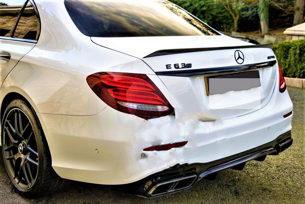 Mercedes E Class E63S AMG Style W213 Gloss Black Boot Lip Spoiler 2016 20