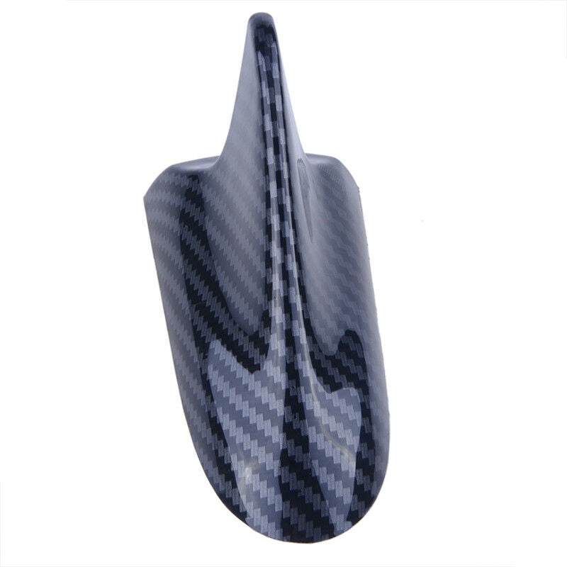 CAR CARBON FIBER BLACK SHARK FIN ANTENNA ROOF DUMMY AERIAL DECORATION STYLING C