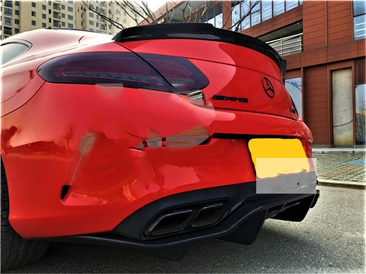 Mercedes C Class Coupe C63 AMG Style W205 C205 Gloss Black FD Spoiler 2014-21
