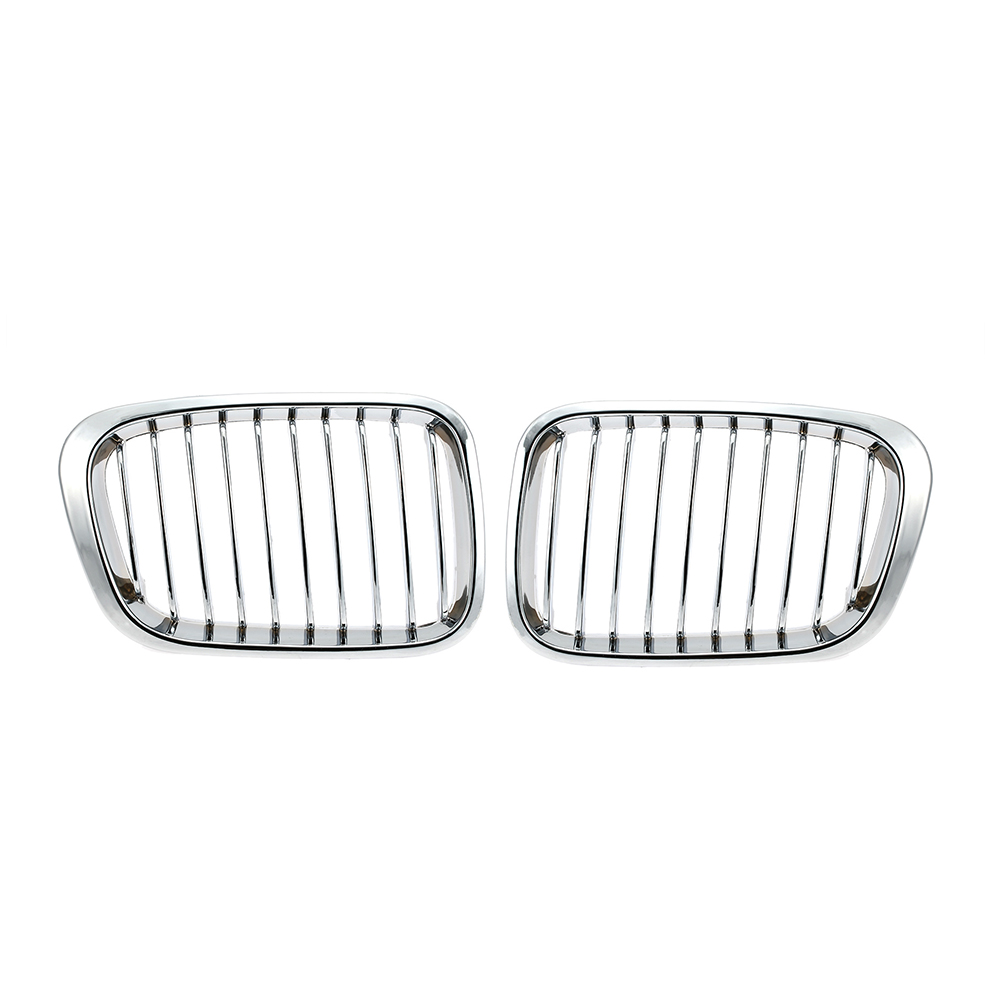 2pcs Chrome Car Grill Grille For BMW E46 4dr 3'Series Pre-facelift Sedan 98-01