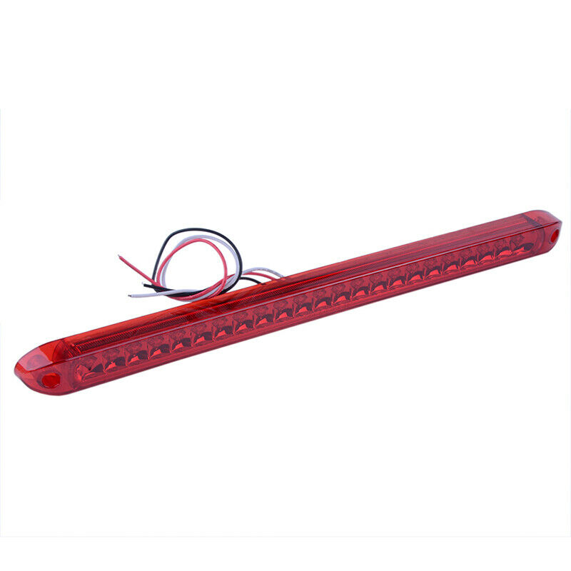 UK 2PCS Red 23LED Light Bar Stop Turn Tail 3rd brake Light Truck Trailer 17"