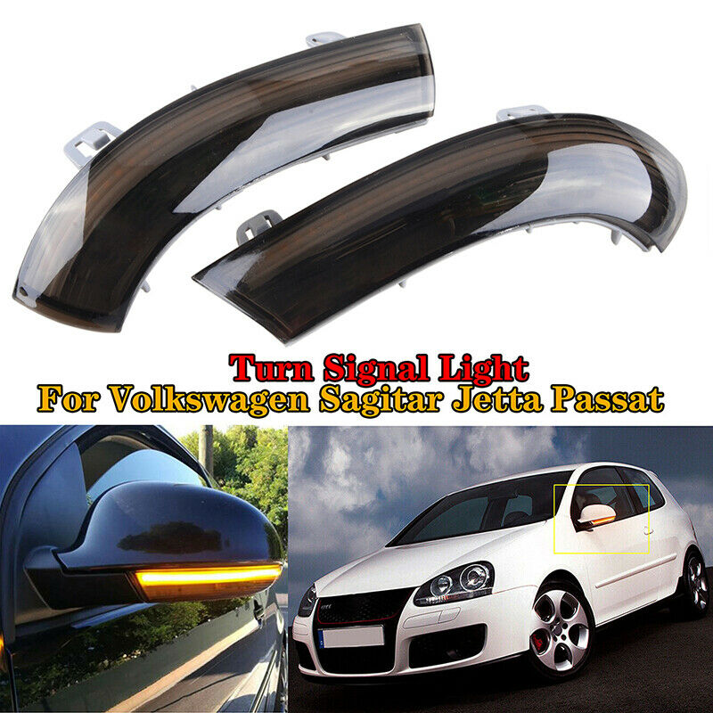 Left&Right Side Wing Mirror Indicator Turn Signal Light For VW MK5 Golf Passat