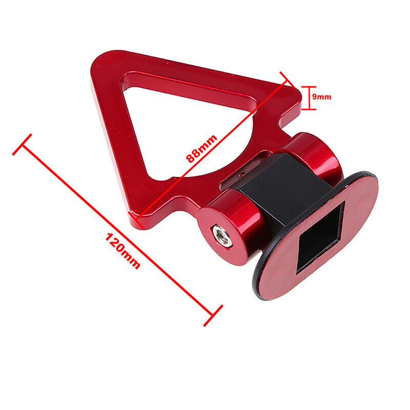 1pcs Triangle Red High-Strength Racing Car Tow Strap Front Rear Bumper Hook SUV