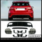 MERCEDES A CLASS W176 AMG A45 LOOK REAR DIFFUSER TAILPIPES GLOSS BLACK 2012-2018