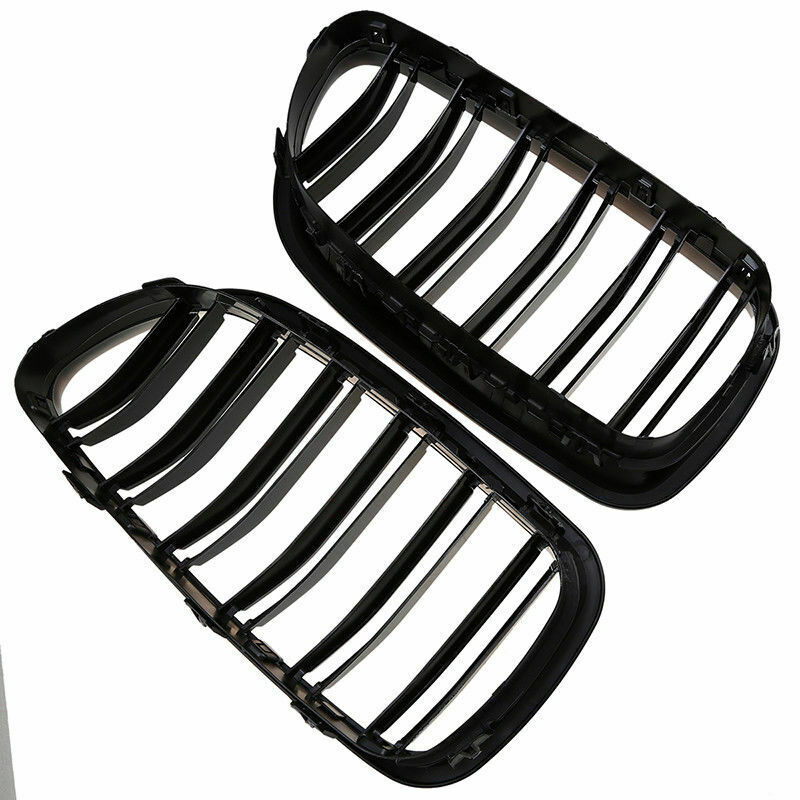 For Bmw M5 Look F10 F11 5 Series Kidney Grille Grill Gloss Black Twin Bar Slat