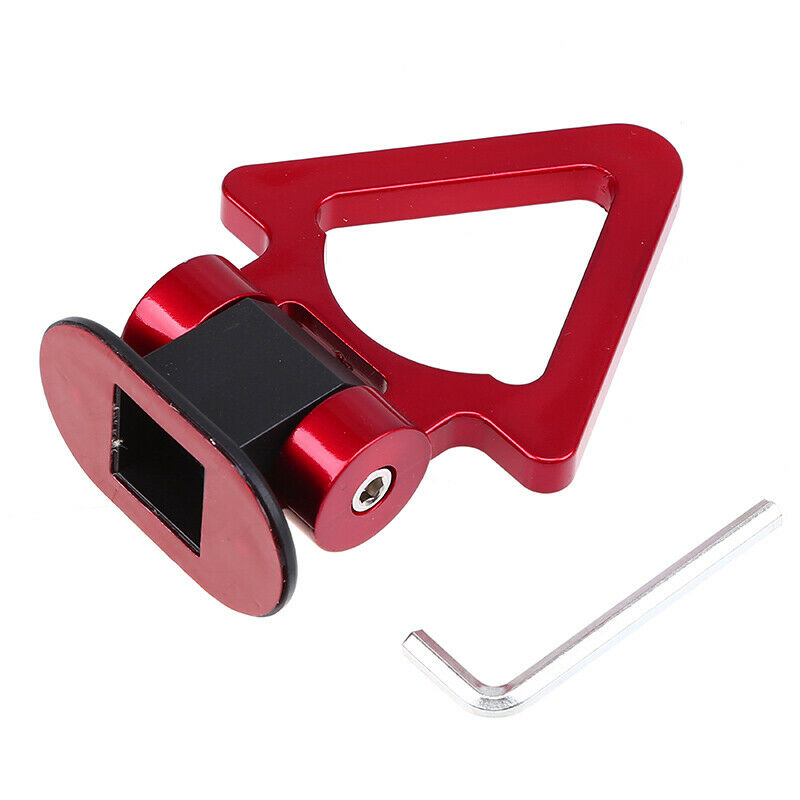 1pcs Triangle Red High-Strength Racing Car Tow Strap Front Rear Bumper Hook SUV