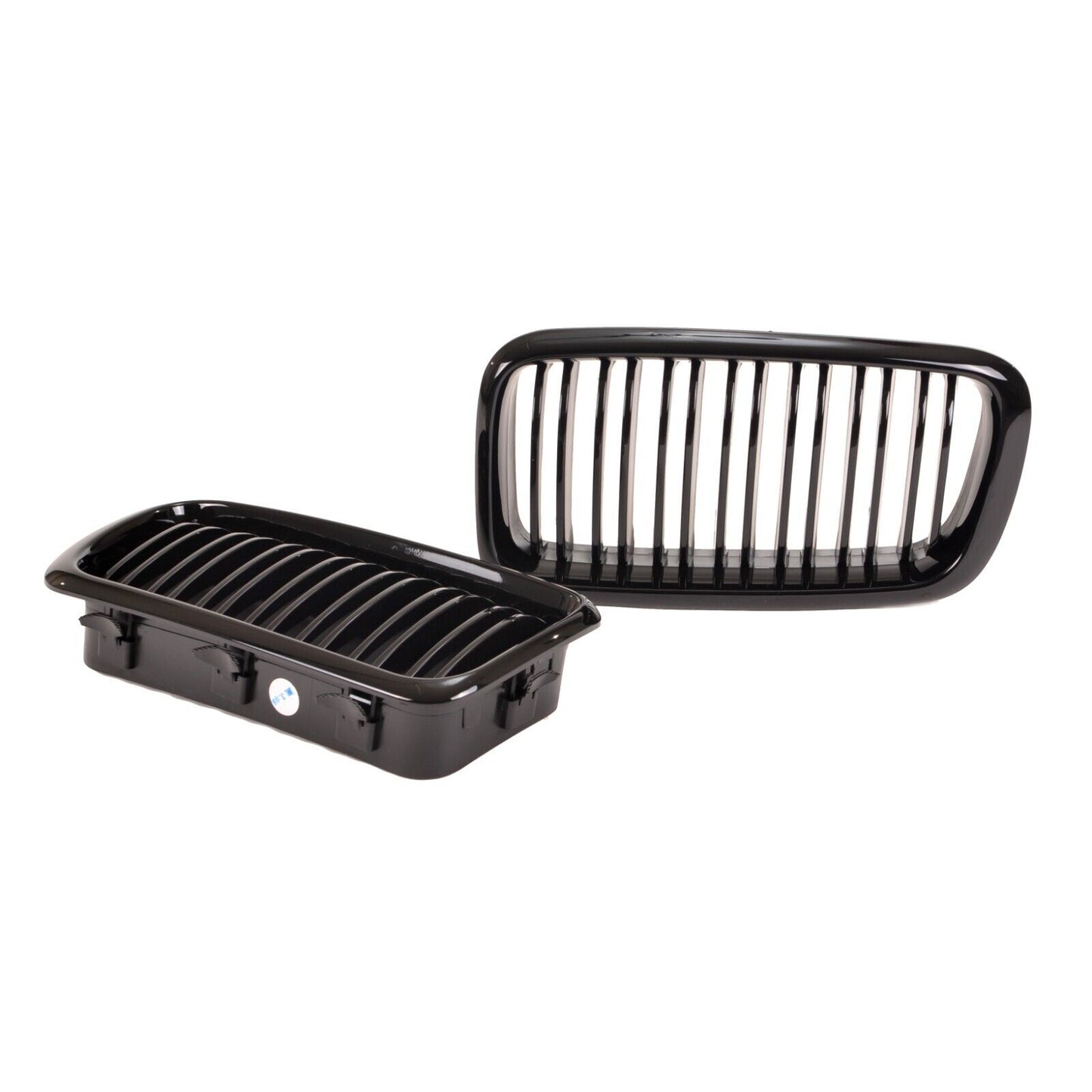 BMW 7 SERIES E38 GLOSS BLACK TWIN SLAT FRONT KIDNEY GRILLES GRILLE GRILL UK