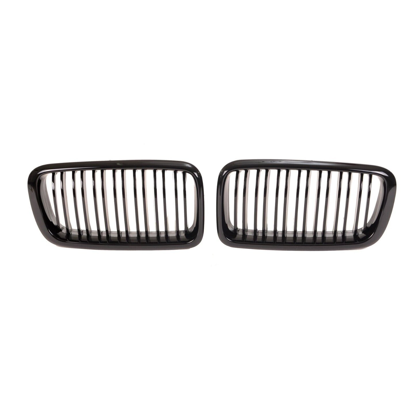 BMW 7 SERIES E38 GLOSS BLACK TWIN SLAT FRONT KIDNEY GRILLES GRILLE GRILL UK