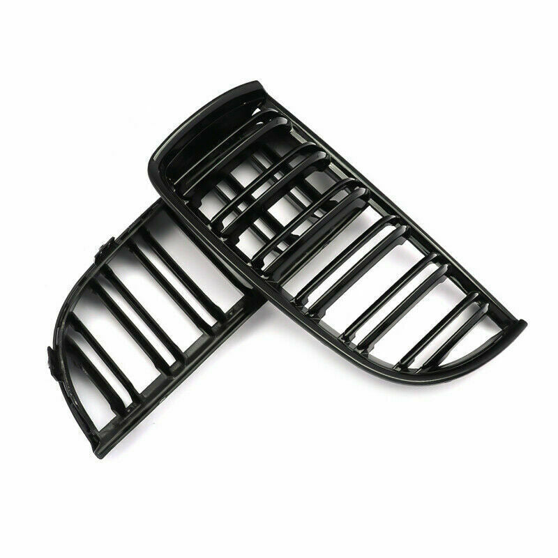 For BMW 3-Series E90 E91 06-08 Pre-LCI Glossy Black Kidney Front Grill Grille UK