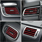10x Car Accessories Red Air Conditioner Air Outlet Decoration Strip Cover