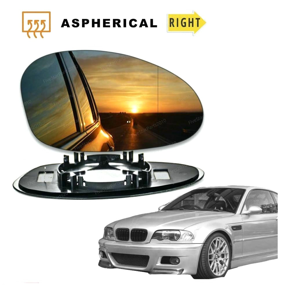 Right Driver side Wide Angle Wing mirror glass for Honda Civic 2006-11 Heated