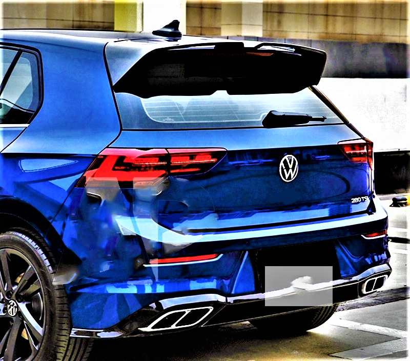 VW Golf MK8 TSI TDI Gloss Black Boot Trunk Spoiler