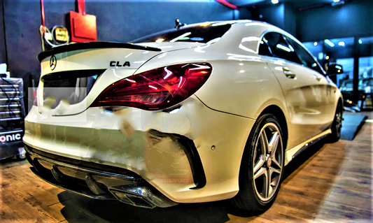 Mercedes CLA Class CLA45S AMG Style W117 C117 Gloss Black Boot Spoiler 2013-2018