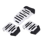 3x Non Slip Car Pedal Cover Silver Brake Clutch Accelerator Manual Transmission