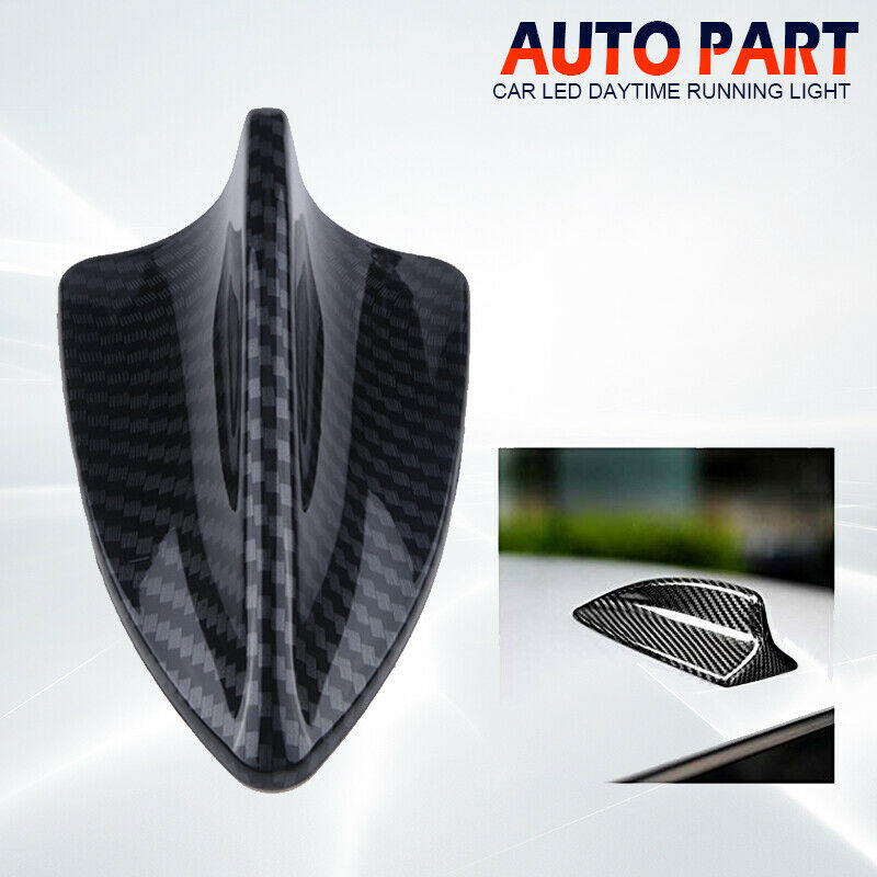 CAR CARBON FIBER BLACK SHARK FIN ANTENNA ROOF DUMMY AERIAL DECORATION STYLING UK