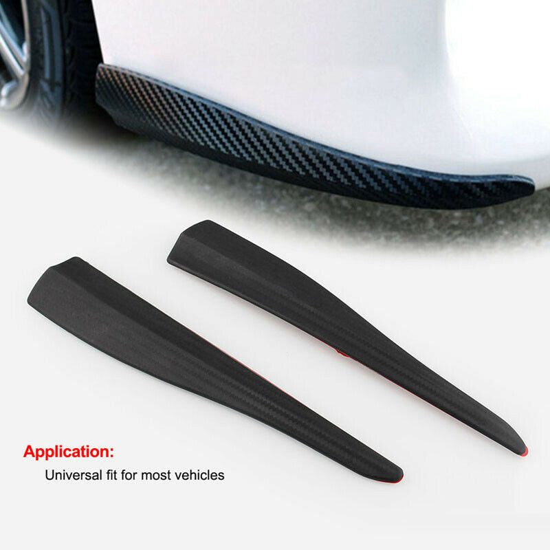 2X Car Front Rear Bumper Sill Body Guard Protector Rubber Trim Strip Black UK