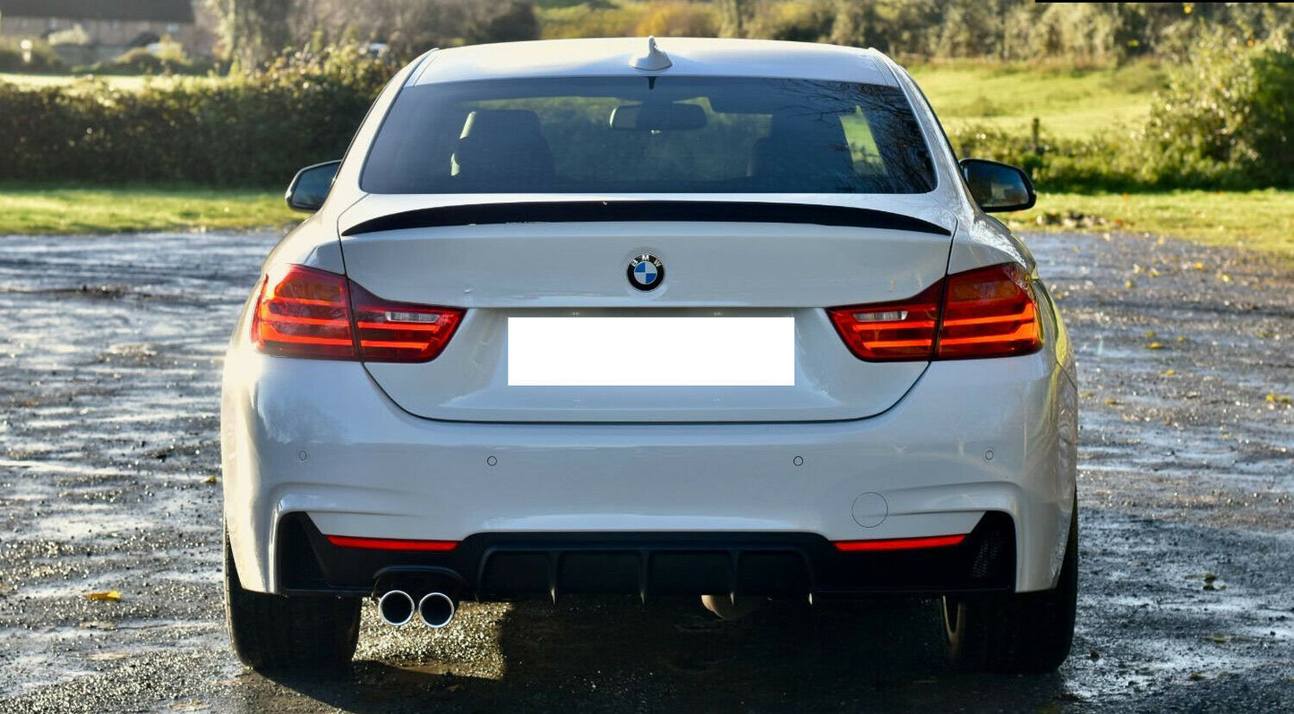 BMW 4 SERIES F36 4D GRAN COUPE REAR TRUNK BOOT SPOILER LIP PRIMED LOOK OEM FIT