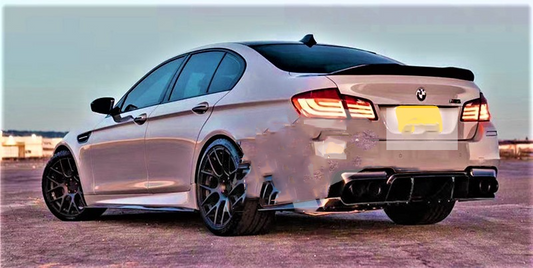 BMW M Sport 5 Series M5 F10 Gloss Black High Kick PSM Ducktail Spoiler Kit