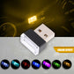 7 Colours Mini USB LED Wireless Lamp Car Atmosphere Light Colorful Accessories