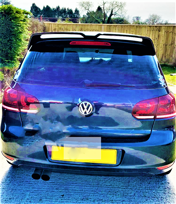 VW Golf MK6 TSI TDI Carbon Fibre Boot Spoiler 2008-13