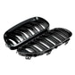 BMW E92 E93 06-10 & M3 GLOSS BLACK FRONT KIDNEY GRILLES GRILLS TWIN DOUBLE SPOKE