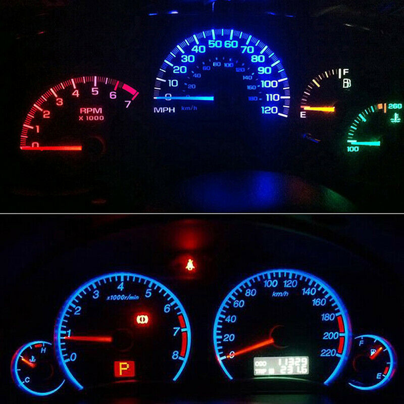 10x T5 286 LED Dashboard Gauge 5050 Car Speedo Instrument Light Bulbs 12V 0.4W