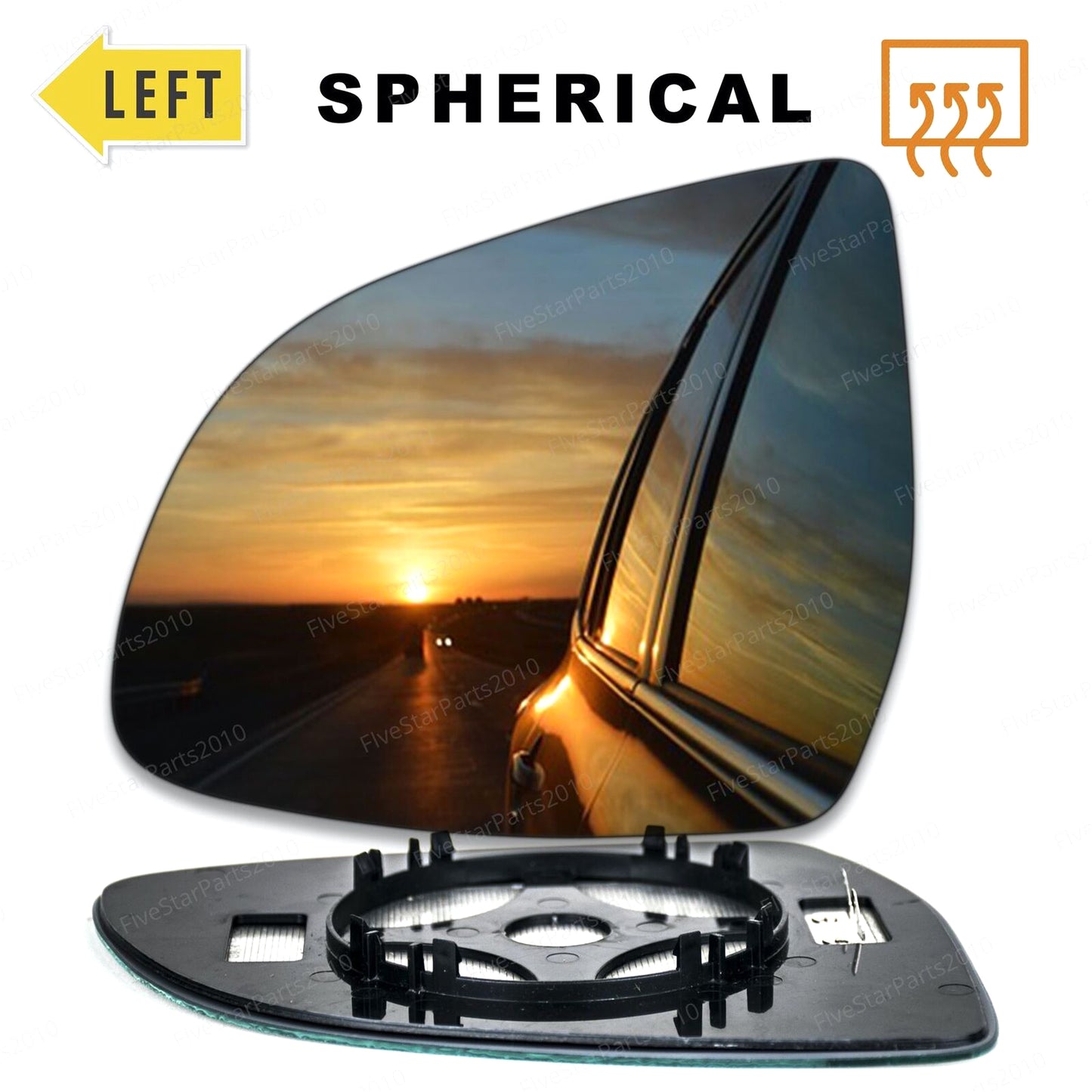 Left passenger side wing mirror glass for BMW X5 2013-2018 heated