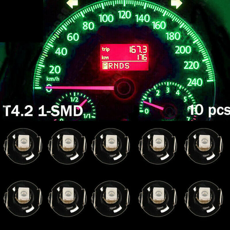 10pcs T4.2 Neo Wedge 1 SMD LED Cluster Instrument Dash Climate Light Bulb UK