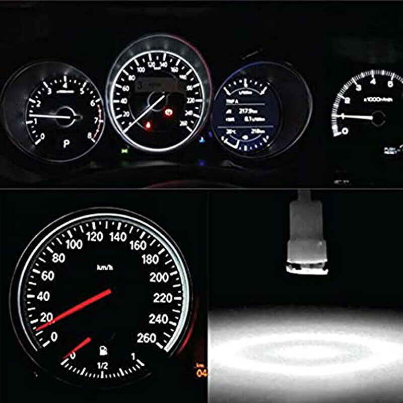 10x T5 286 LED Dashboard Gauge 5050 Car Speedo Instrument Light Bulbs 12V 0.4W