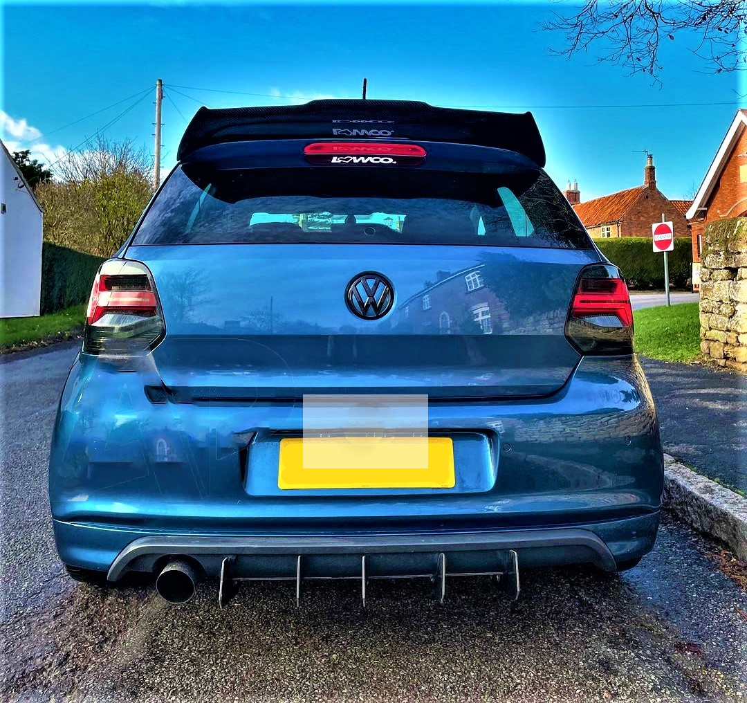 VW Polo MK5 6R 6C GTI R Batman Style Gloss Black Boot Spoiler 2009-2017