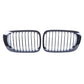 BMW E46 2DR - 03 PRE LCi GLOSS BLACK FRONT KIDNEY GRILLES GRILLS SINGLE SPOKE