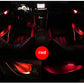 Car Red Door Bowl Handle LED Ambient Atmosphere Light Interior Accessories Lamp