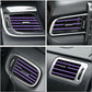 10x Car Accessories Purple Air Conditioner Air Outlet Decoration Strip Cover