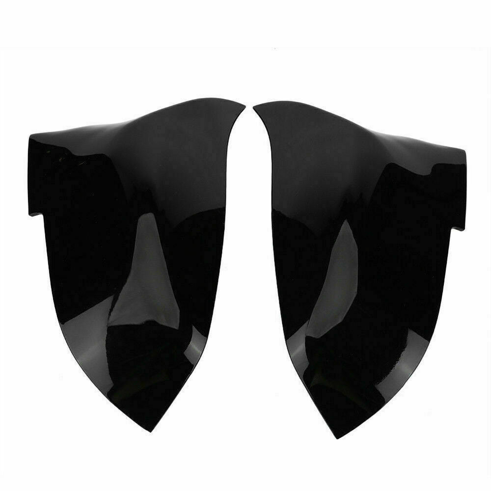 Pair Rearview Glossy Black Wing Mirror Cover Cap For BMW 1 Series F20 F21 F23