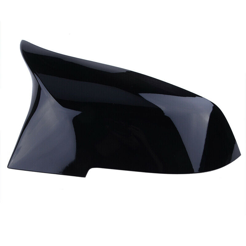 Pair Rearview Glossy Black Wing Mirror Cover Cap For BMW 1 Series F20 F21 F23