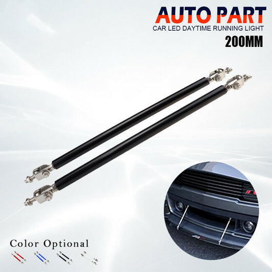20cm Car Front Rear Bumper Splitter Strut Lip Tie Rod Support Adjustable Black
