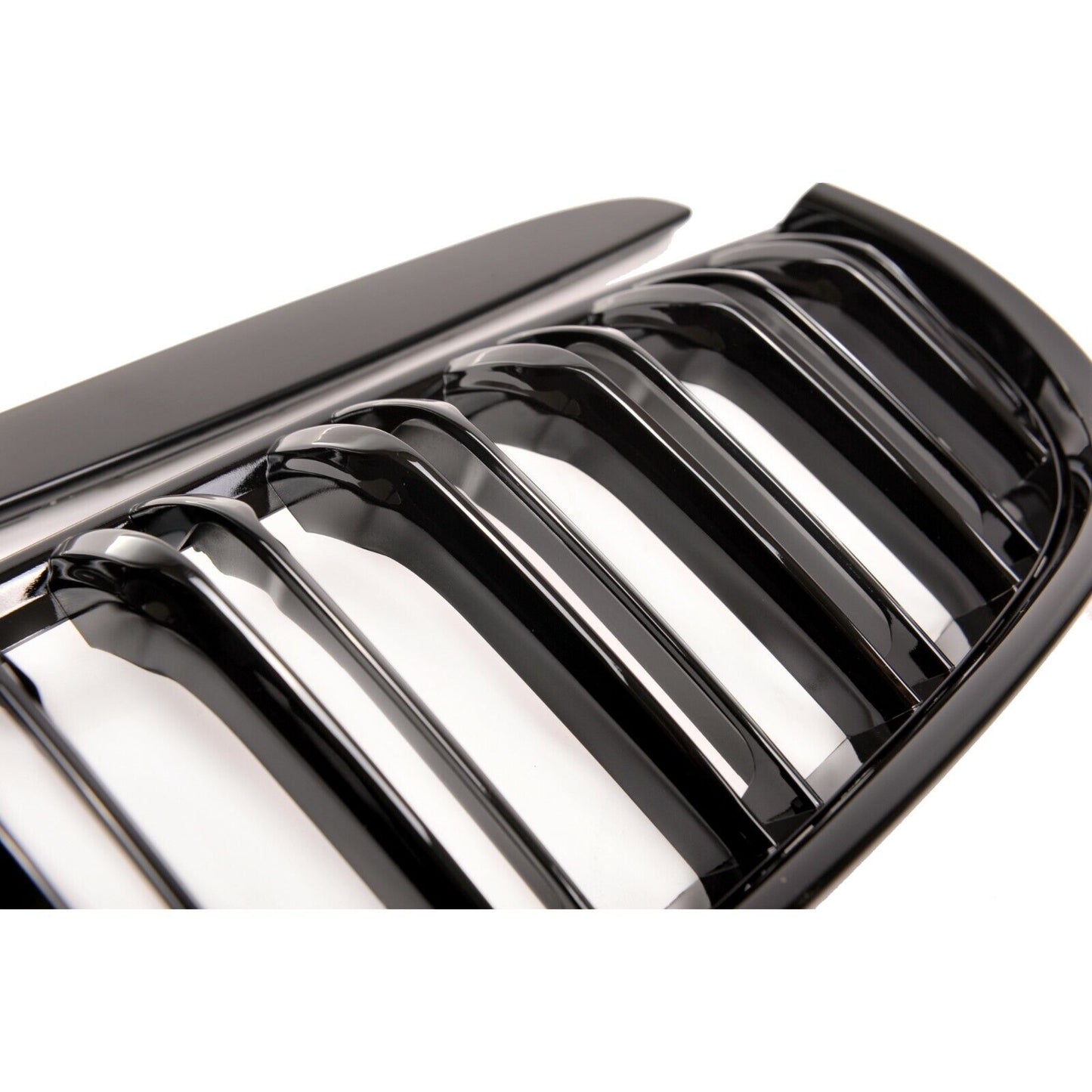 BMW E90 E91 05-08 gloss black front kidney grilles double spoke pair left right