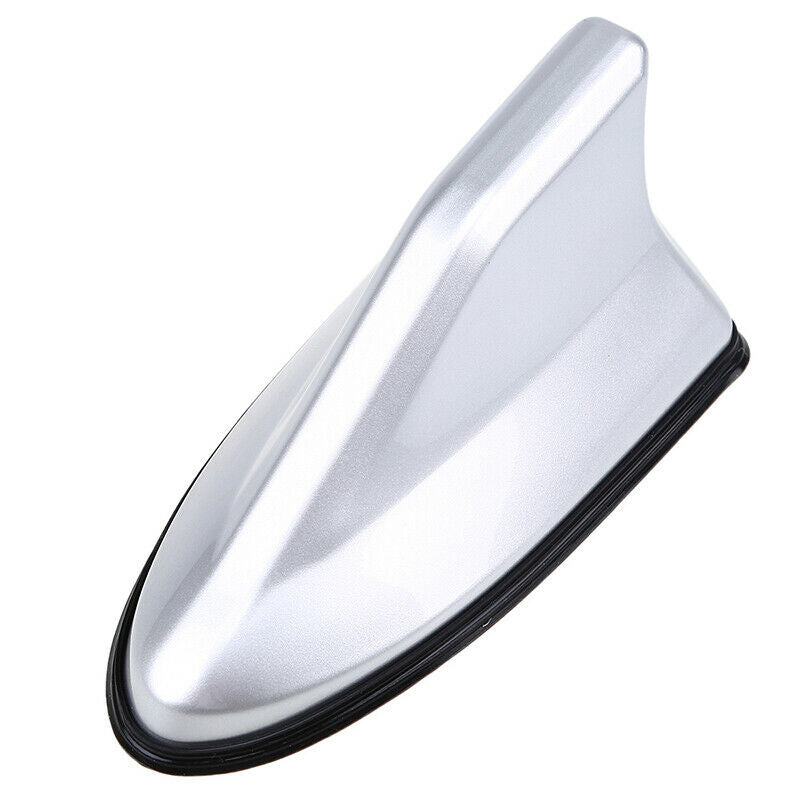 1x Silver SUV Shark Fin Roof Antenna Aerial Mast FM/AM Radio Signal Universal UK
