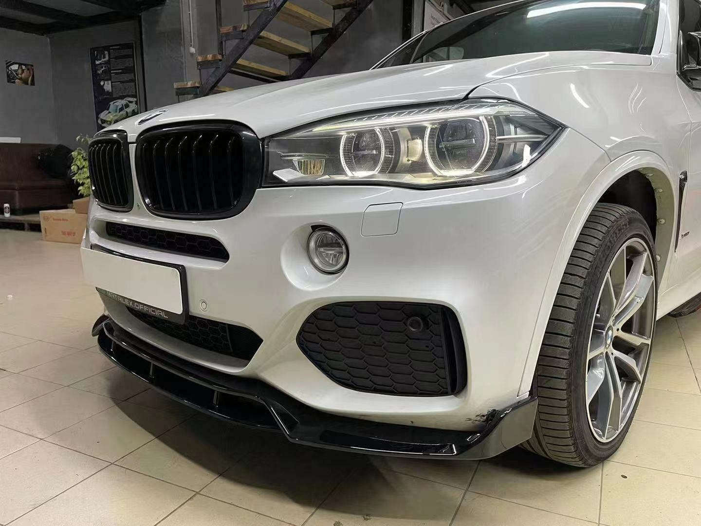 FRONT SPLITTER V.1 BMW X5 F15 M-PACK Gloss Black, Our Offer \ BMW \ X5 \  F15 [2013-2018]