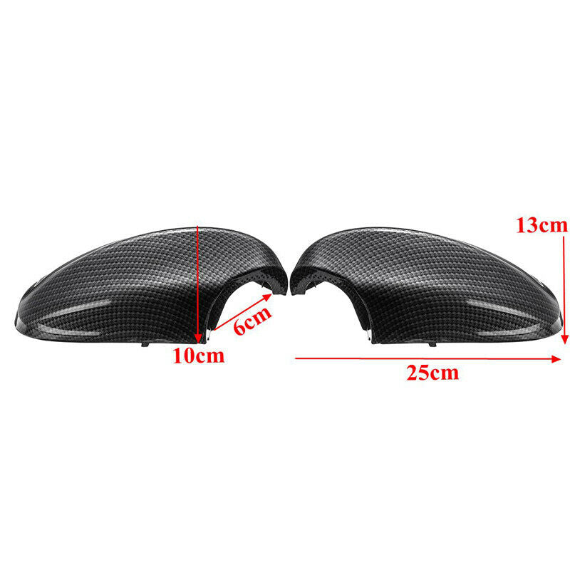 2x Carbon Fiber Wing Mirror Cover Caps For BMW 3 Series E90 E91 320d 330d 05-08